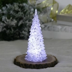 Сувенир с подсветкой «Волшебная красавица» 17 см, Серебро (работает от батареек LR44*3)