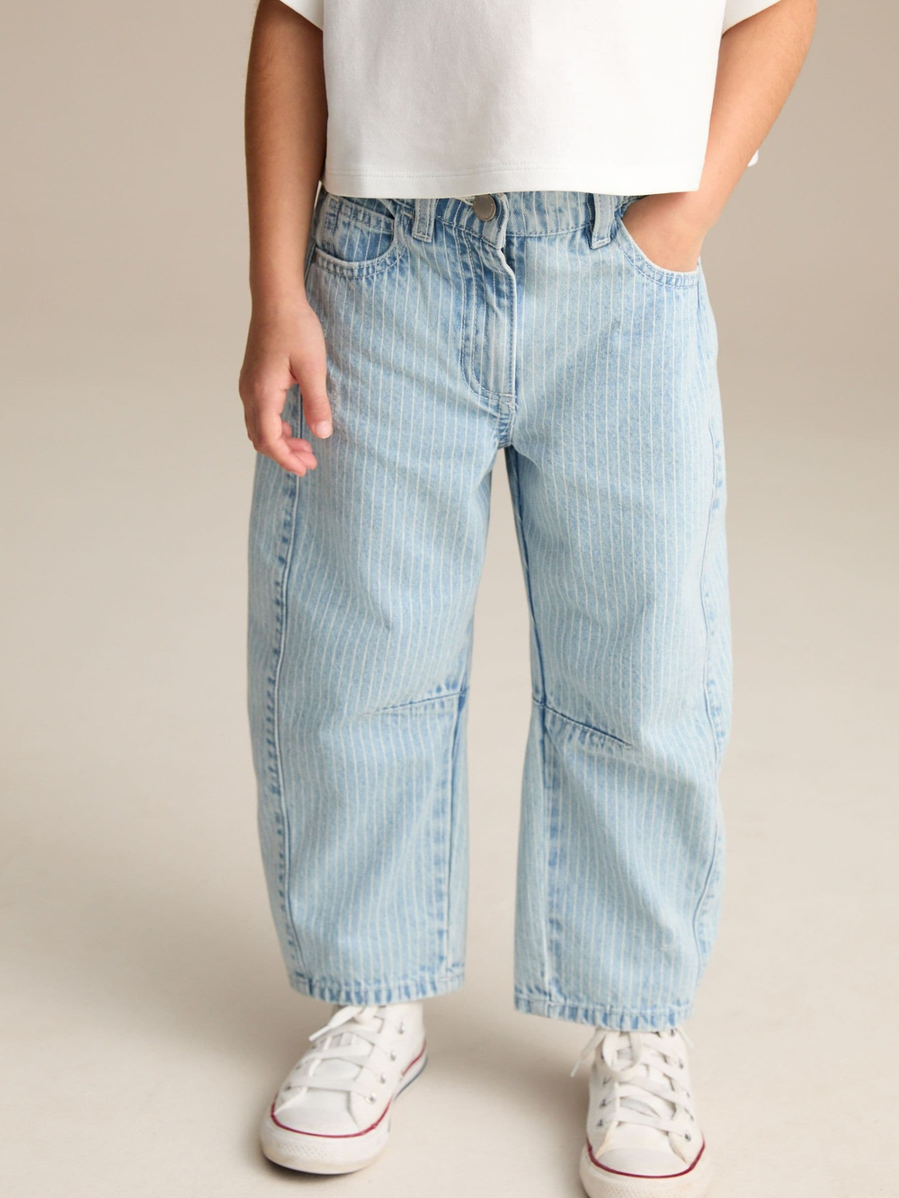 Джинсы для девочки Next E29-128, Голубой, Белый