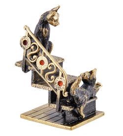 Народные промыслы AM-3673 Фигурка «Коты на лестнице» (латунь, янтарь)