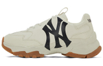 MLB Big Ball Chunky old-school charm thick midsole low-cut daddy shoes for men and women with the same style light beige