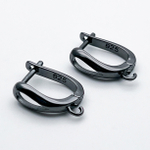 Ювелирные швензы, цвет черный металл, размер 15*5 мм, цена за пару