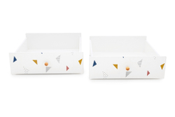 Ящики для кровати Бельмарко Stumpa Треугольники желтый синий розовый