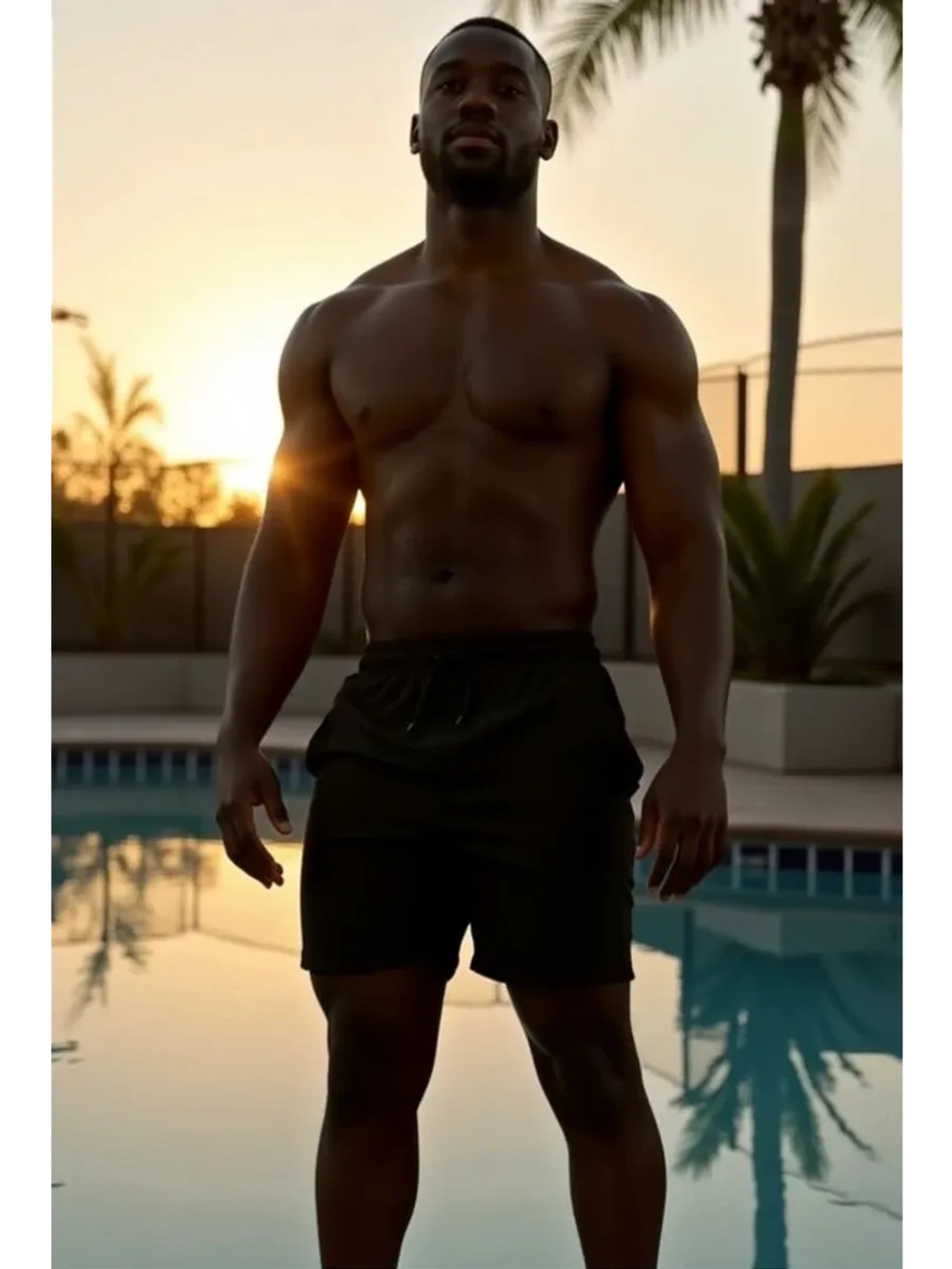 Шорты пляжные для купания удлиненные бриджи