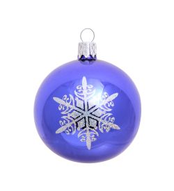 Элита НФШ-1040/1 Ел. украшение Шар «Снежинка» синий 65 мм