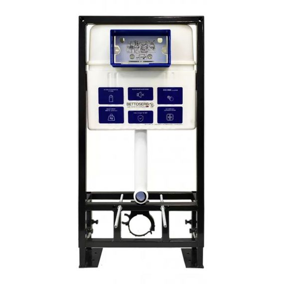 Инсталляция для унитаза BETTOSERB sava free standing, клавиша смыва twin черный матовый