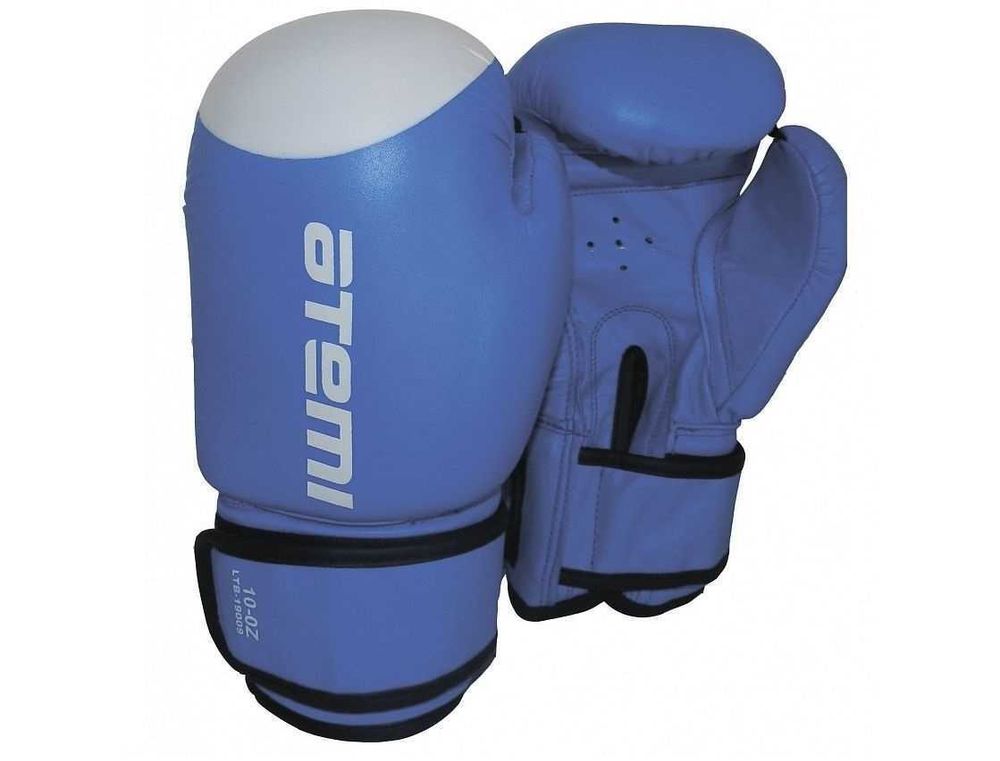 Перчатки боксёрские Материал:натуральная кожа.Цвет:синий/белая мишень, LTB19009 (14 унций)