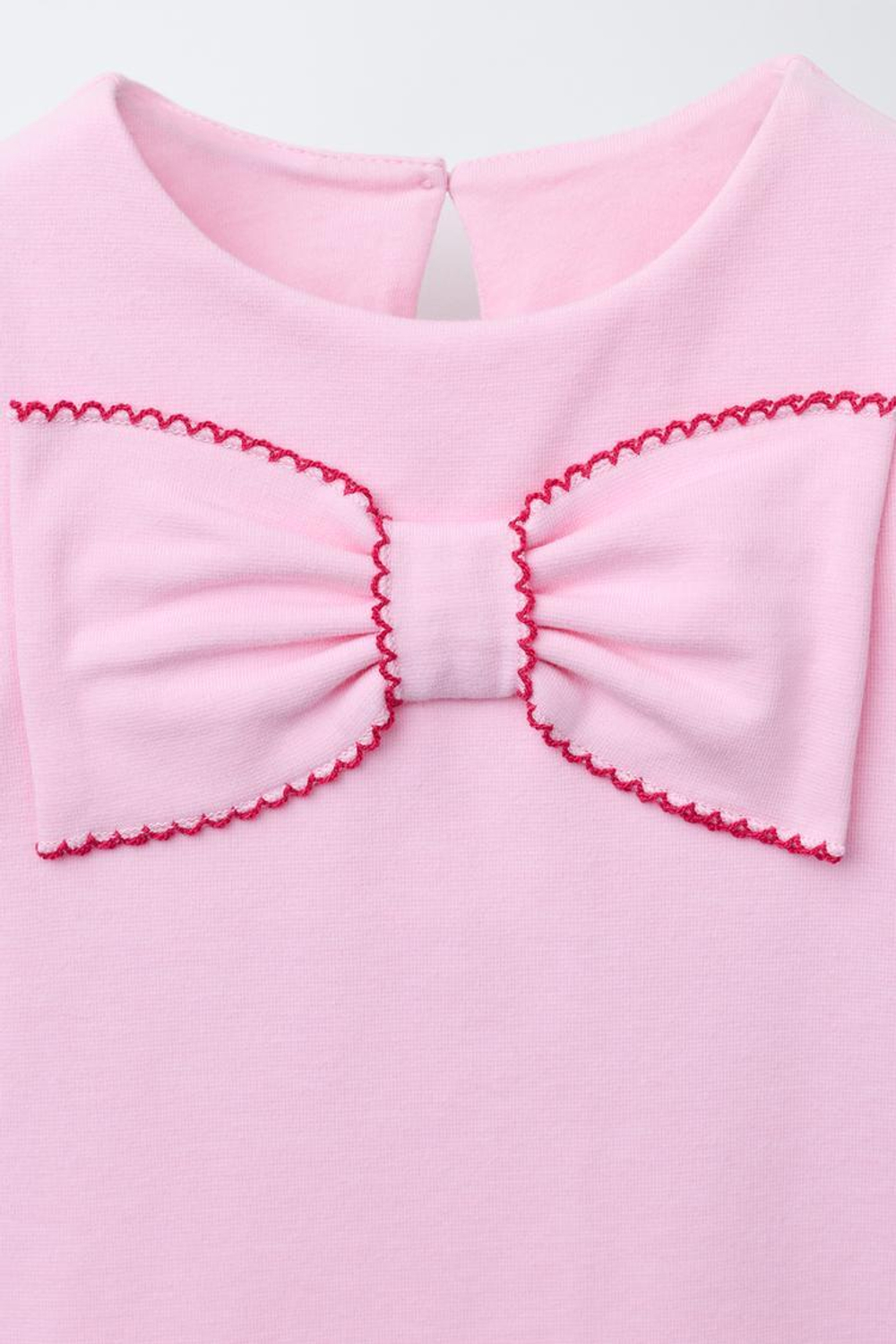 ZARA ПЛАТЬЕ С БАНТОМ, РОЗОВЫЙ