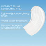 Eucerin, Clear Skin, легкий солнцезащитный лосьон для лица, SPF 50, без отдушек, 75 мл (2,5 жидк. унции)