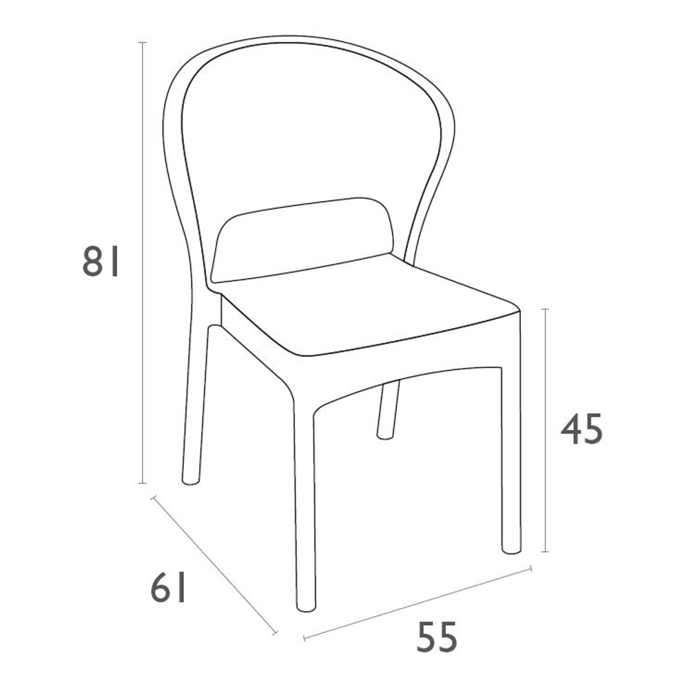 Стул пластиковый плетеный Siesta Contract Daytona, антрацит