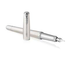 Перьевая ручка Parker Urban Premium Pearl Metal CT, перо: F, цвет чернил: blue, в подарочной упаковке