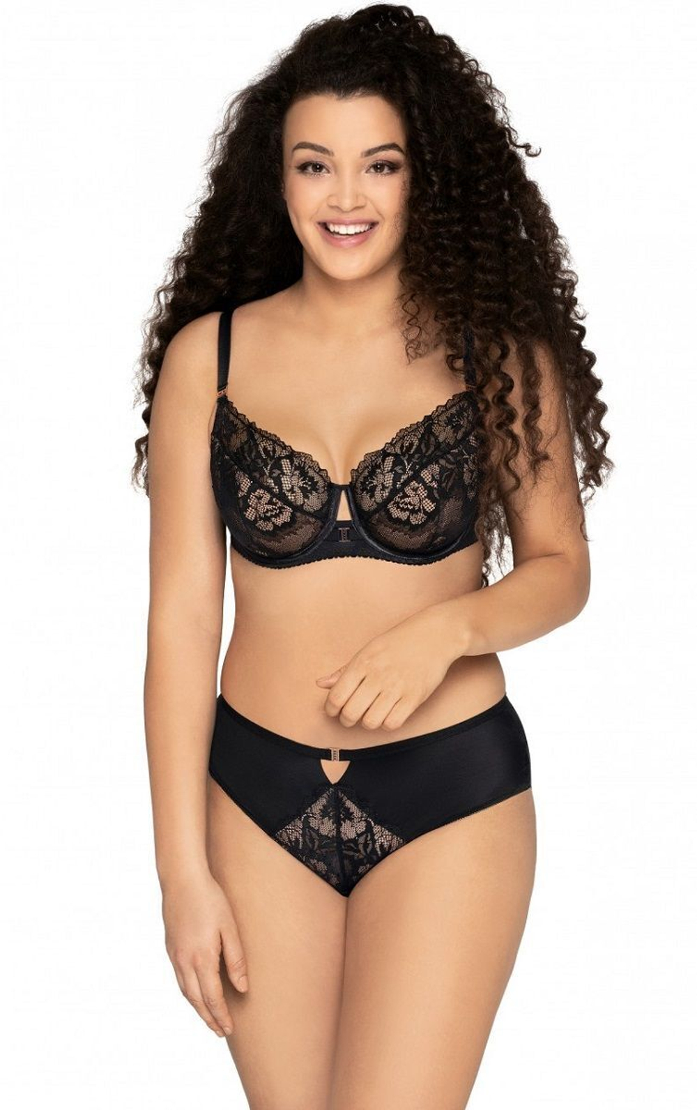 Трусики-бразилиана из эластичного трикотажа c кружевной вставкой (Размер: L) (Цвет: красный)