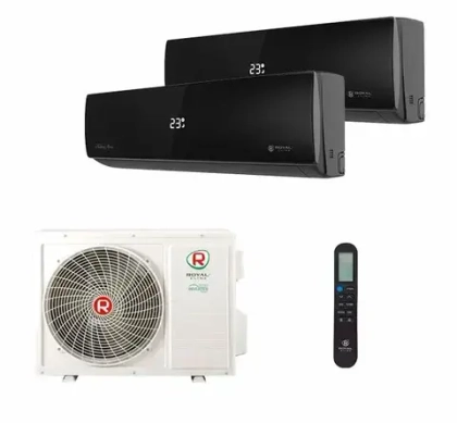 Мульти сплит-система на 2 комнаты ( 35+35 м2) Royal Clima Gamma Multi Attica Nero