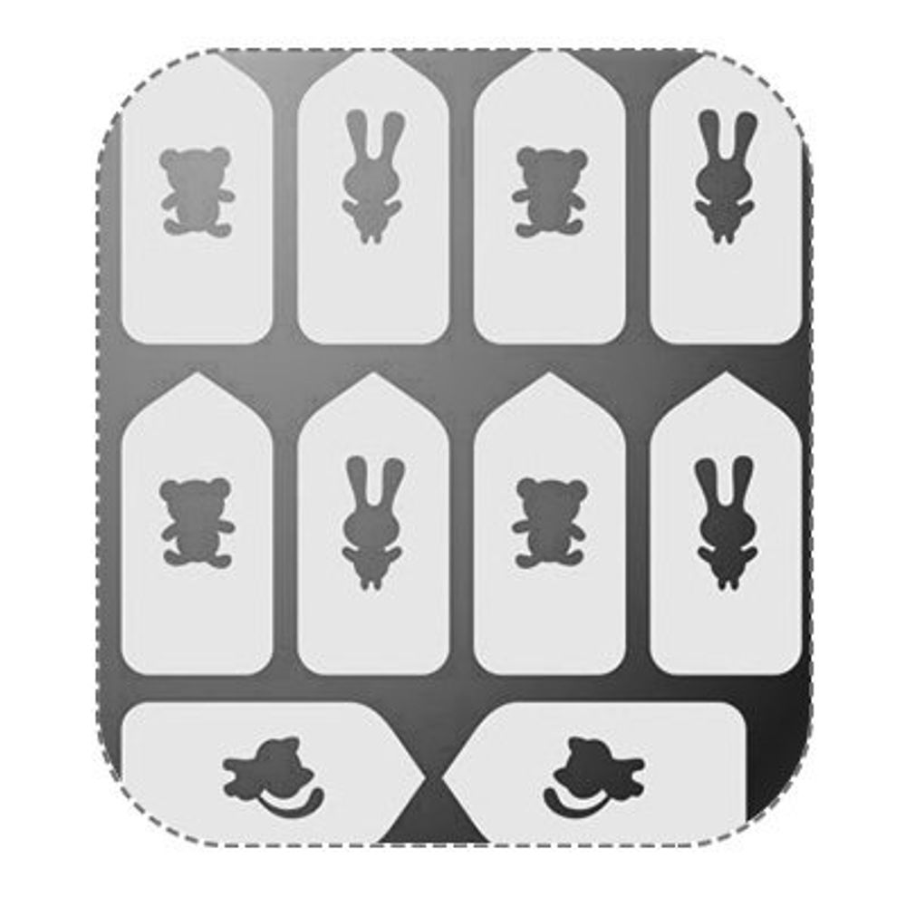 IRISK Трафарет для дизайна ногтей №61, серебро