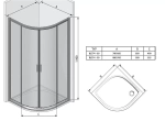 Душевой уголок Ravak Blix BLCP4 SABINA 90x90 профиль блестящий/стекло прозрачное