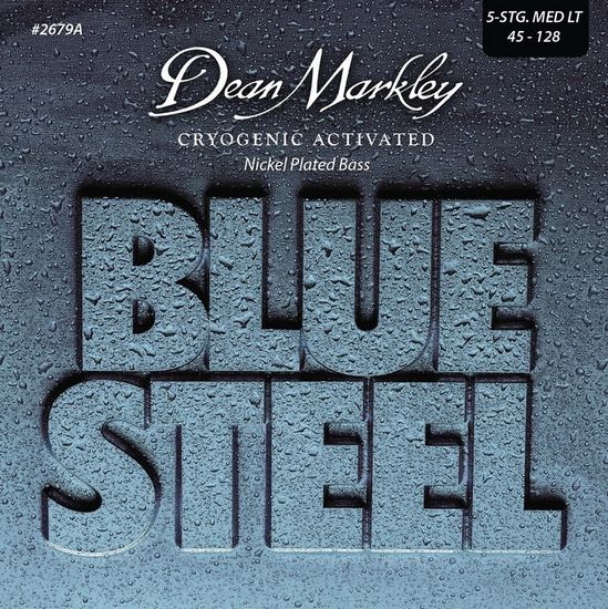 Струны для 5-струнной бас-гитары, никелированные,45-128, Dean Markley DM2679A Blue Steel NPS