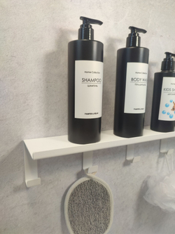 Полка настенная с крючками MetaDec Hook 50см белая