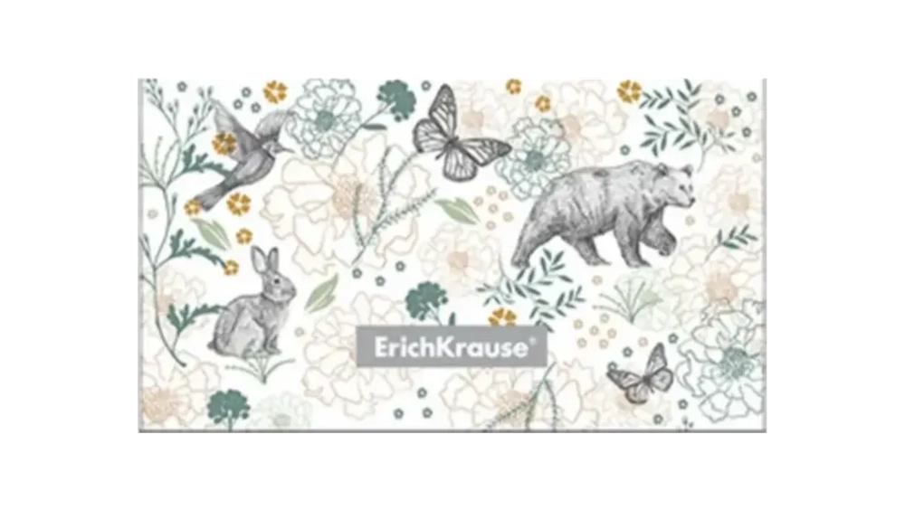 Папка на молнии Card Size ErichKrause Natural Life 113х79 мм