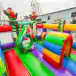 Детский надувной батут «Попугайчики 3» без горки, размер 4*4*2,6 м