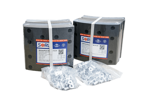 Накладка тормозная, к-т 8шт+заклепки 96шт 410x180 STD IVECO (19109, 19110) SORL