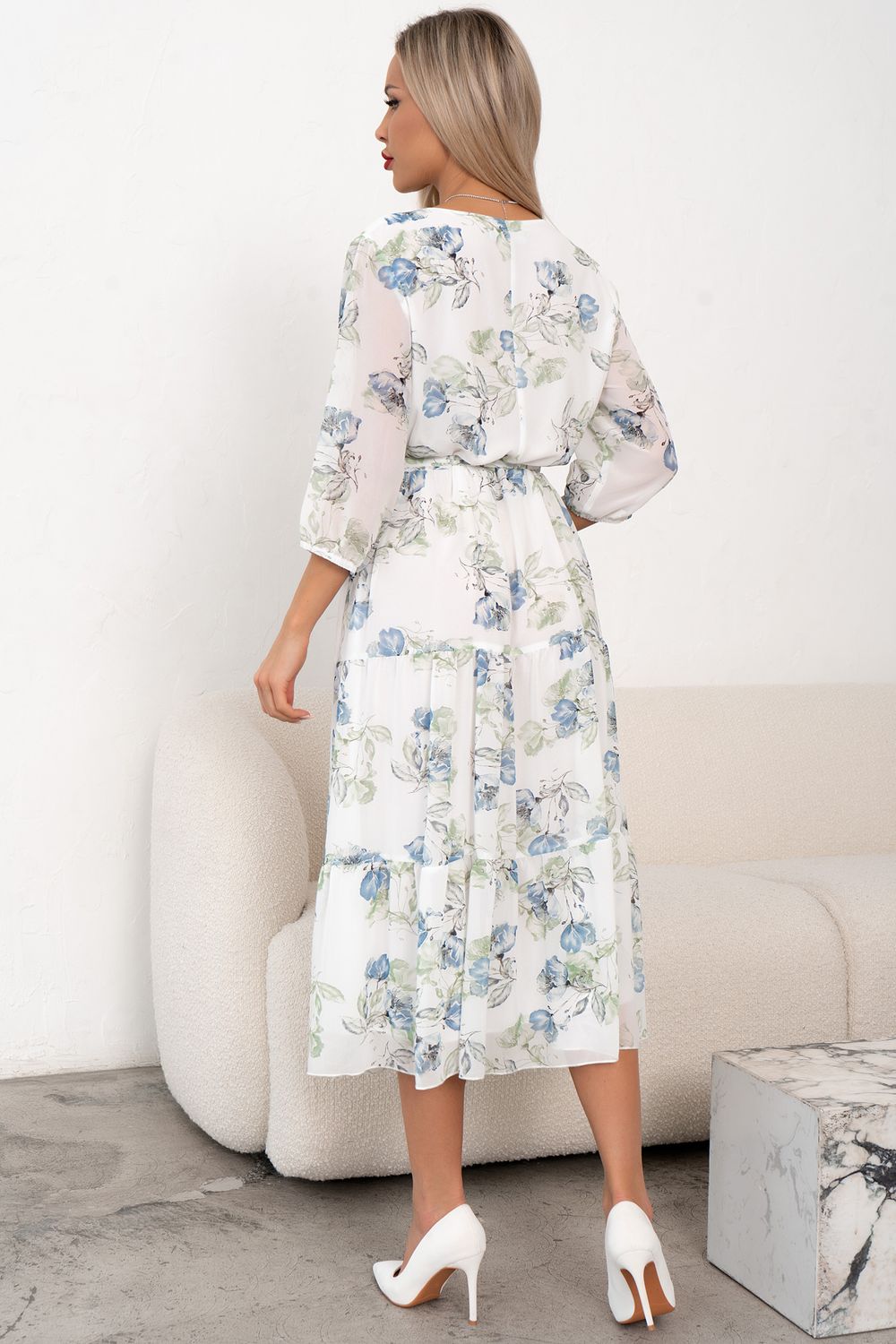 Платье Хелен (белый/цветы) Р11-2075/13 Nikol