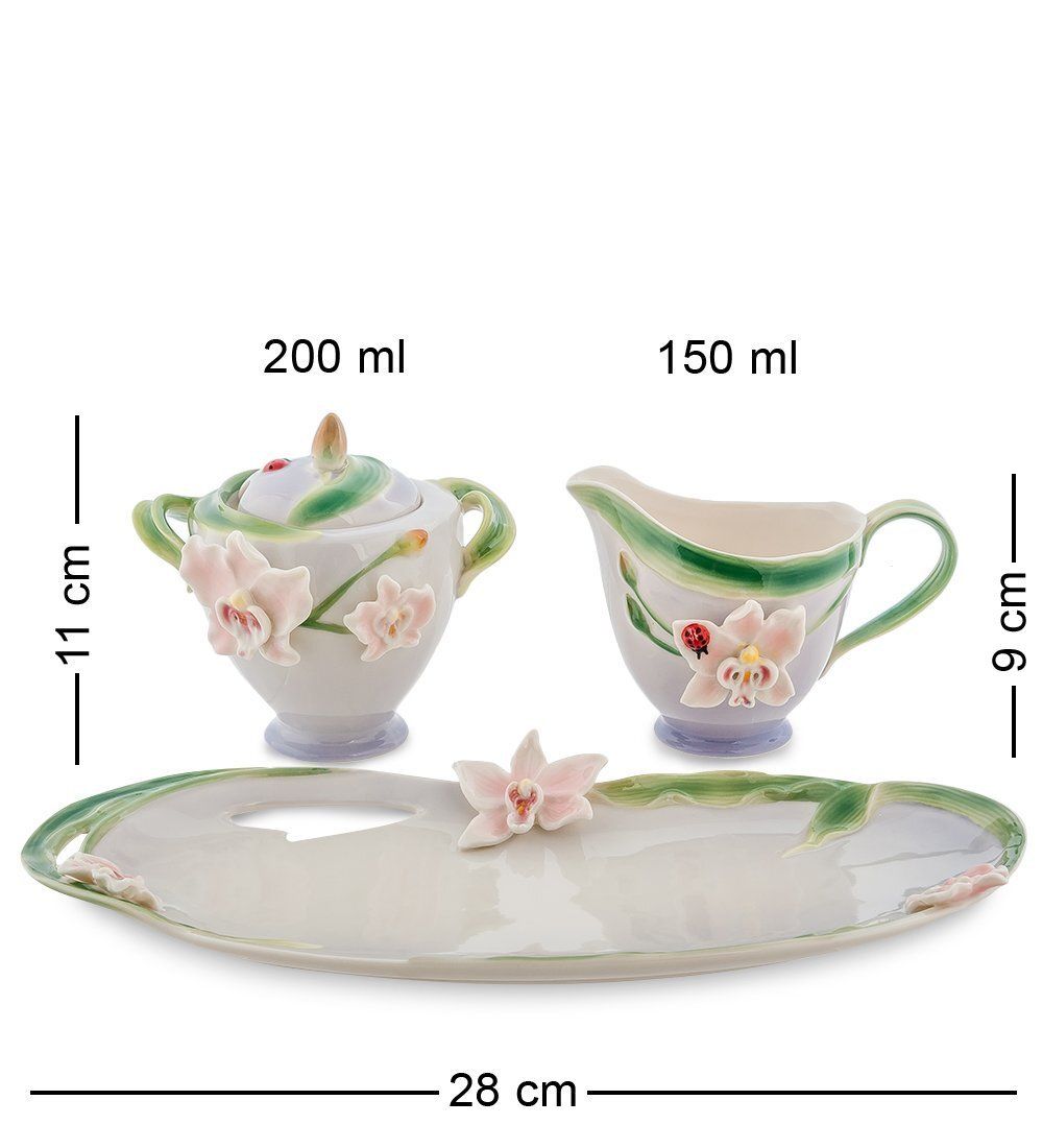 FM-37/ 2 Набор сахарница и молочник «Орхидея» (Pavone)