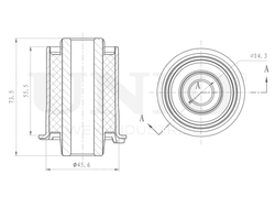 Сайлентблок задний заднего верхнего рычага UNIO RMP-20386