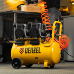 Компрессор безмасл. малошумный DLP -3000/50, 3 кВт, 2х1,5 кВт,50 л, 2850 об/мин,500 л/мин Denzel