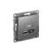 Розетка USB AtlasDesign тип A+C 45Вт QC PD высокоскор. ЗУ механизм сталь SE ATN000929