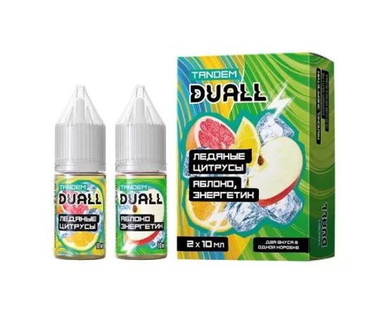 Жидкость Duall Tandem, 30 мл, Light Ледяные Цитрусы/Яблоко Энергетик
