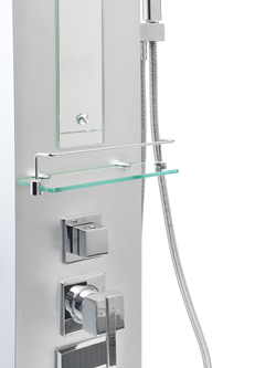 Душевая панель RIVER GURON 08 120х23 Прямоугольная  Пластик Хром