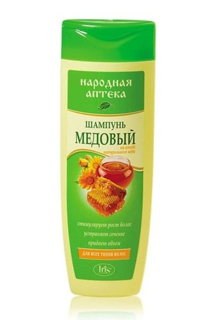 Шампунь "Народная аптека" Медовый для всех типов волос 400мл. IRIS