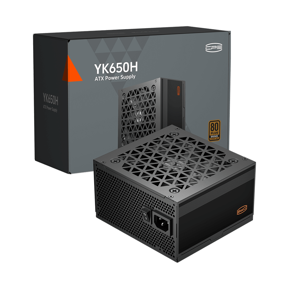 Блок питания PCCooler  650W, YK650H, Non Modular, 80+ BRONZE, ≥88%, Fan 120mm, Черный, P3-YK650H-B1H