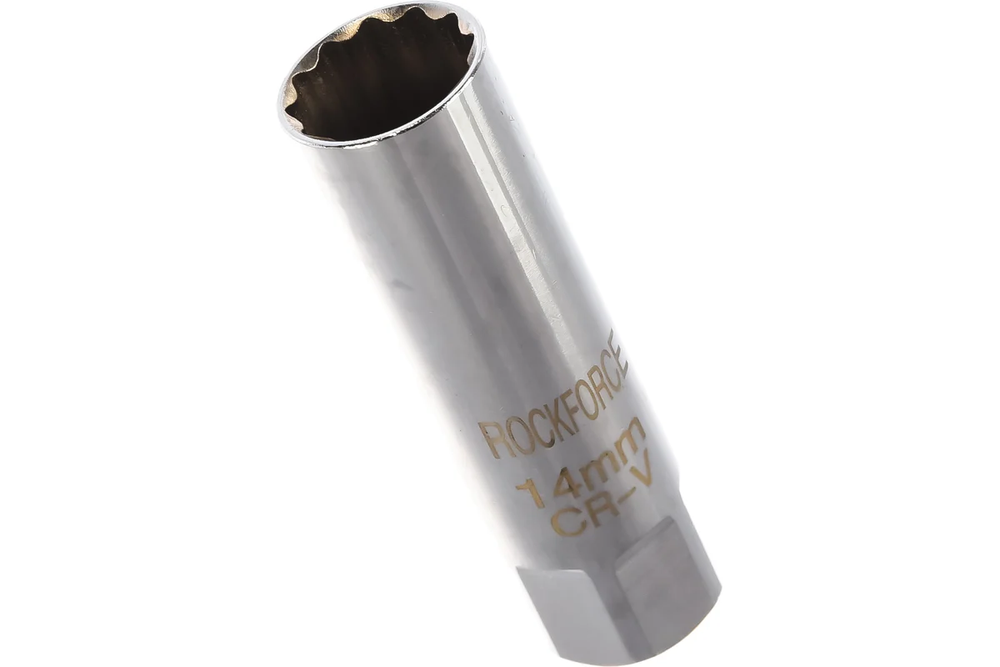 Головка свечная 14мм 3/8" 12-гранная L=63мм ROCKFORCE RF-807314