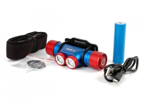 Фонарь подводный налобный Sargan Night Star 900 люмен теплый свет сине-красный