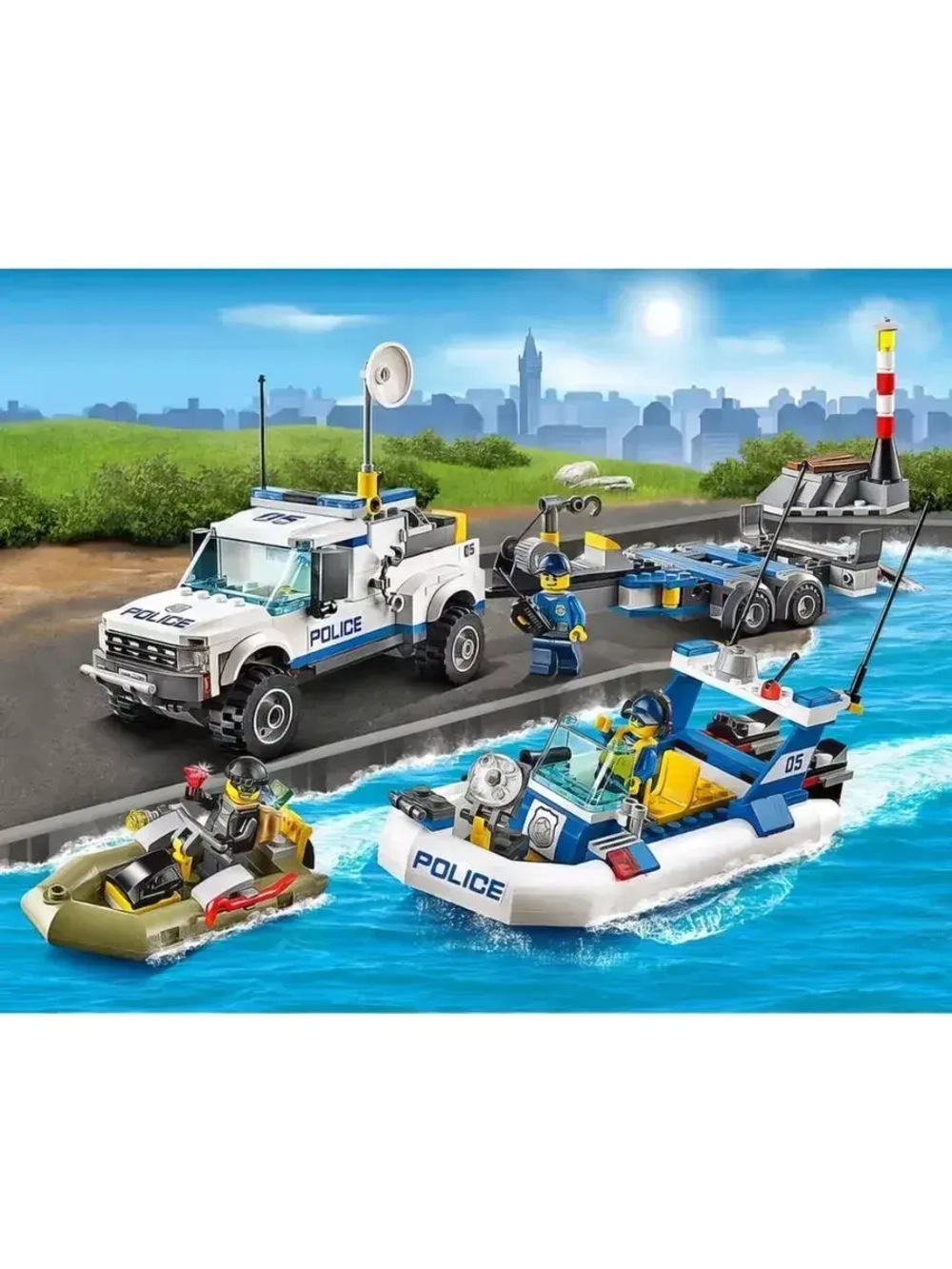 Конструктор Сити Полицейский патруль 409 деталей