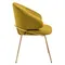 Стул Lime, горчичный микровелюр с золотыми ножками