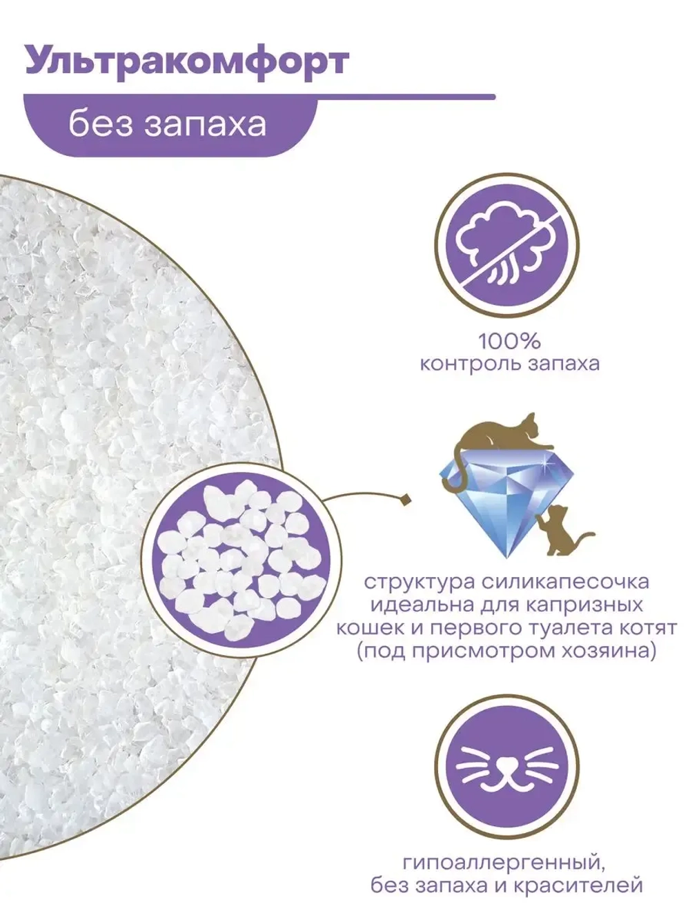 силикагелевый наполнитель для избирательных кошек, 7.6