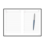 Подарочный набор: Шариковая ручка Parker Jotter + ежедневник, серебристый
