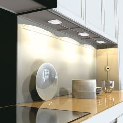 ULM-F41-6W-4200K-DIM SENSOR IP20 WHITE Светильник светодиодный накладной. ультратонкий с бесконтактным выключателем. набор из 3-х шт. Квадратный. 85х85х6.5мм. 255Lm. Белый. ТМ Uniel