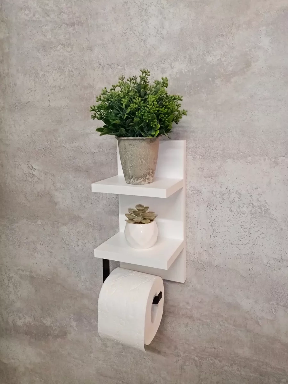 Держатель для туалетной бумаги с полками