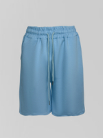 Шорты бермуды однотонные с карманами на резинке