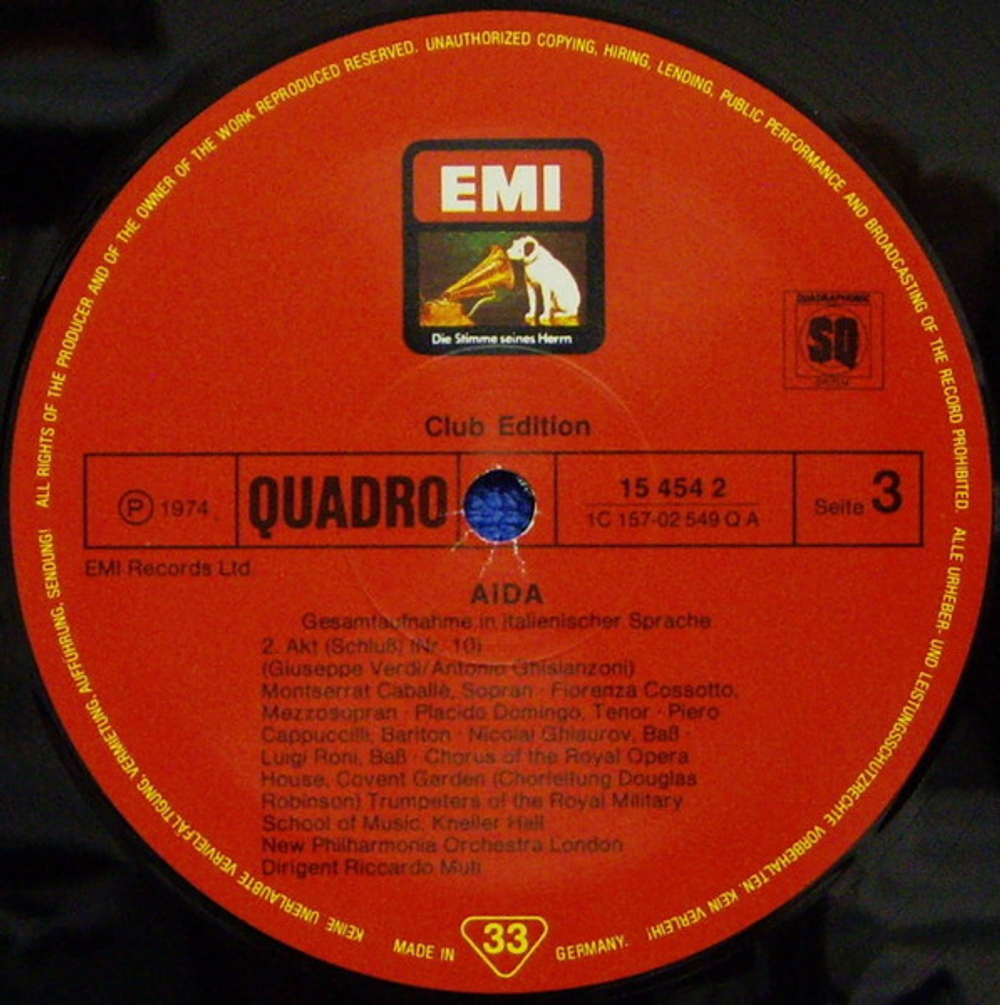 Caballe, Domingo, New Philharmonia Orchestra, Riccardo Muti / Giuseppe Verdi: Aida (3LP)