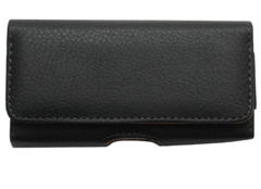 Чехол-кобура на пояс универсальный 6.5" (180*90 мм) из фактурной эко-кожи (Черный)