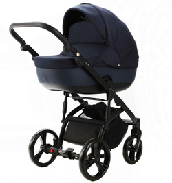 Детская коляска Adamex Lanti 2 в 1 LN-PS44 TIP (Т.СИНИЙ + Т.СИНЯЯ КОЖА)