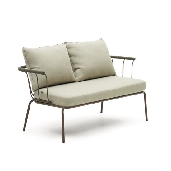 Salguer Диван из зеленого шнура и стали с коричневой окраской 134 см Испания 