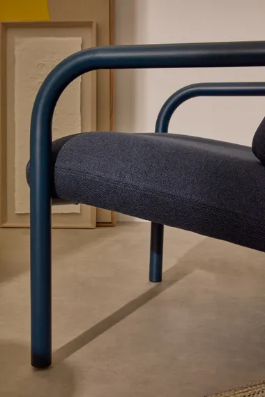 Кресло Inari синее из стали и полиэстра