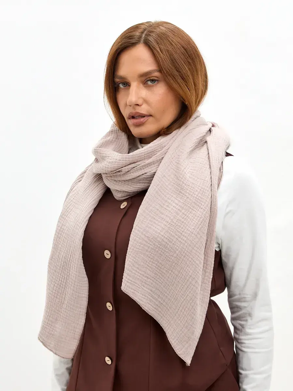 Шарф палантин из муслина