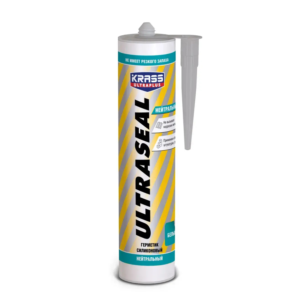 KRASS ULTRASEAL  Герметик силиконовый нейтральный БЕЛЫЙ 260мм (LAKRA)