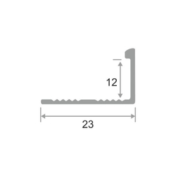 Латунный браш полированный профиль ЛПО-Г12 2700 мм