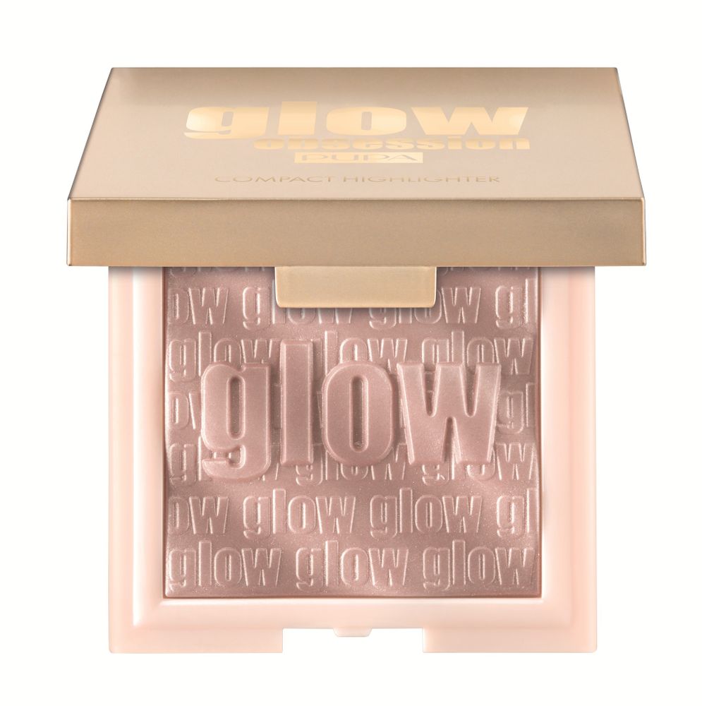 Pupa Хайлайтер для лица Glow Obsession, компактный, тон №002, Rose Gold, 6 гр